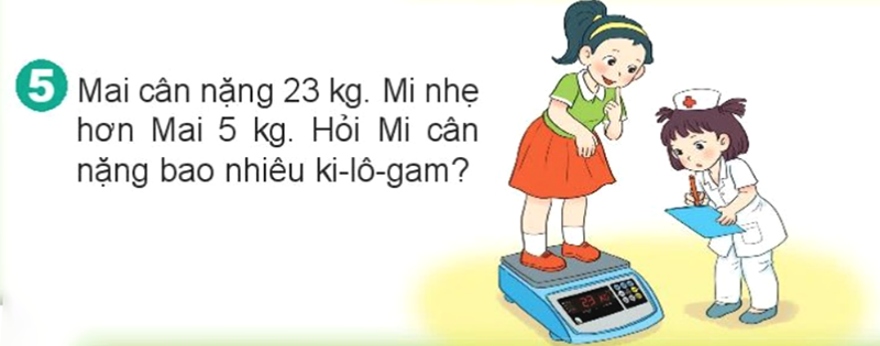 Bài số 12: Giải luyện tập câu 5 trang 86 SGK Toán 2 tập 1