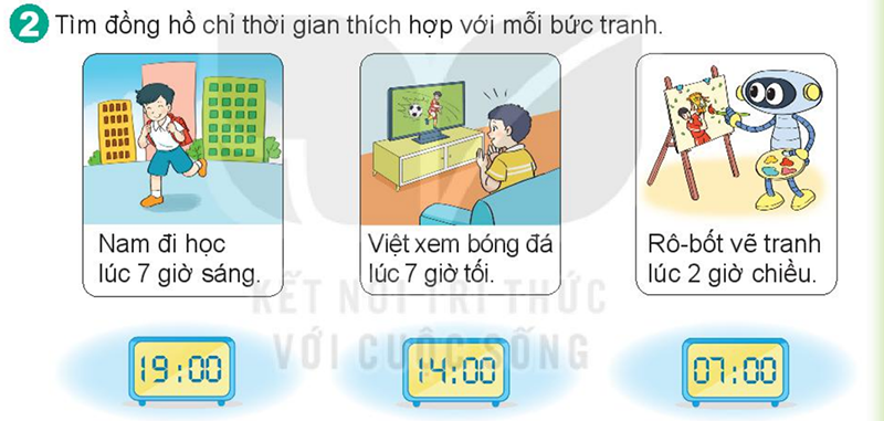 Bài số 2: Giải hoạt động câu 2 trang 113 SGK Toán 2 tập 1