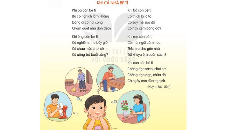 Câu 2: Đọc Bài 19: Khi cả nhà bé tí