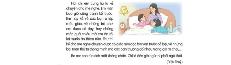 Câu 2: Đọc Bài 20: Trò chuyện cùng mẹ 2