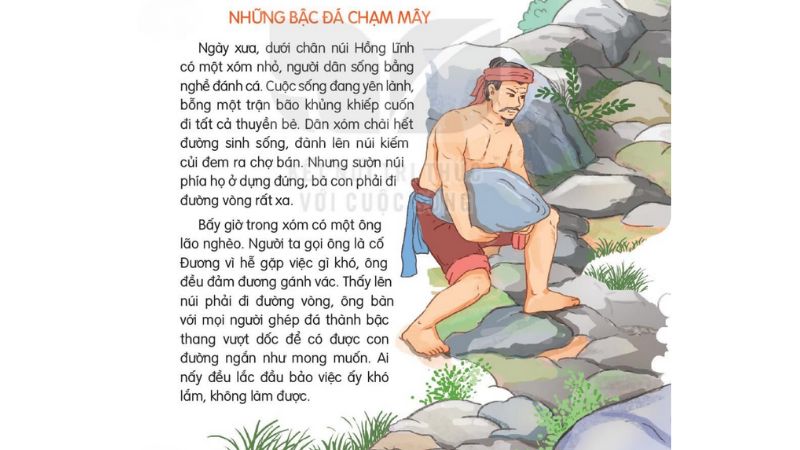 Câu 2: Đọc Bài 25: Những bậc đá chạm mây 1