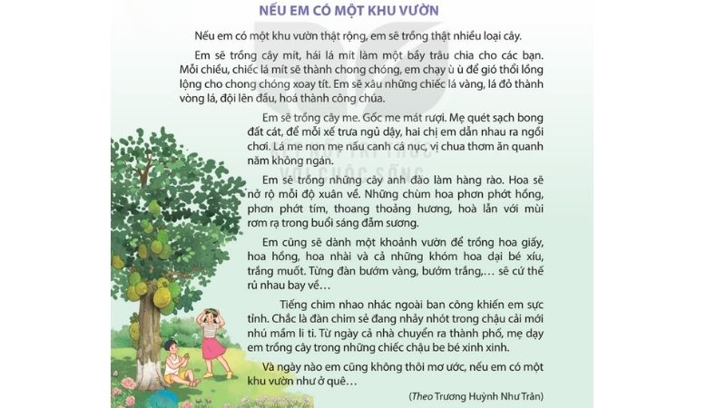 Câu 2: Đọc Bài 27: Nếu em có một khu vườn