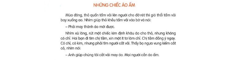 Câu 2: Đọc Bài 27: Những chiếc áo ấm 1