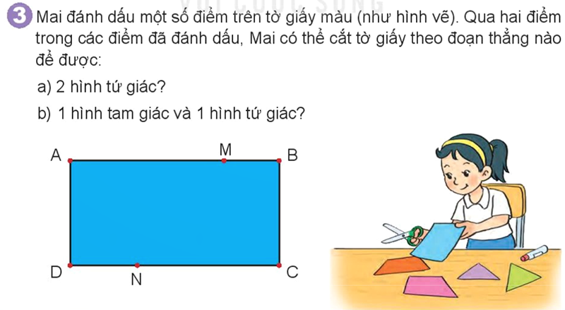 Bài số 3: Giải hoạt động 3 trang 57 SGK Toán 3 tập 1