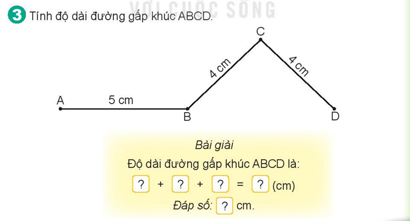 Bài số 3: Giải hoạt động câu 3 trang 103 SGK Toán 2 tập 1