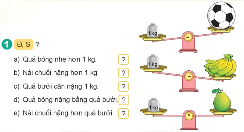 Bài số 4: Giải hoạt động câu 1 trang 60 SGK Toán 2 tập 1