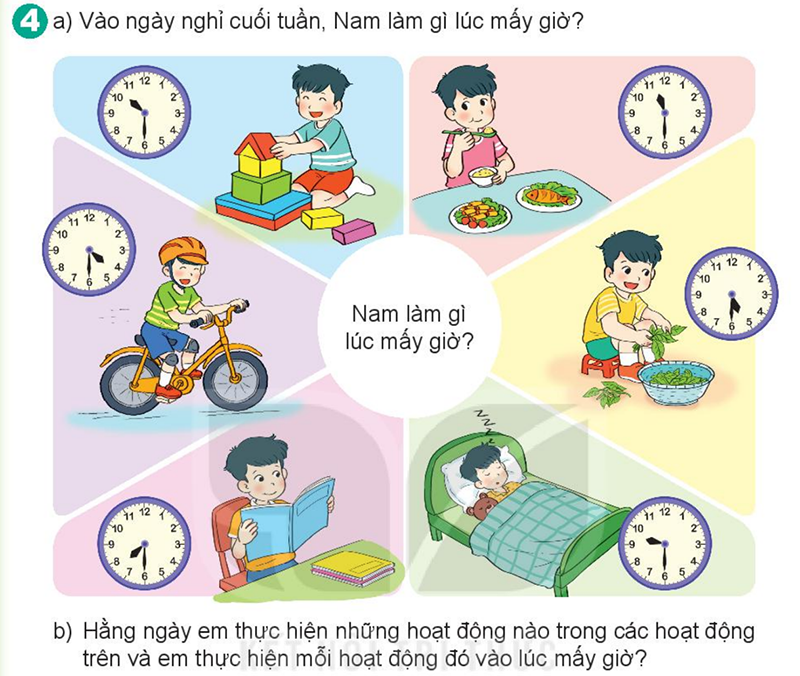 Bài số 4: Giải hoạt động câu 4 trang 120 SGK Toán 2 tập 1