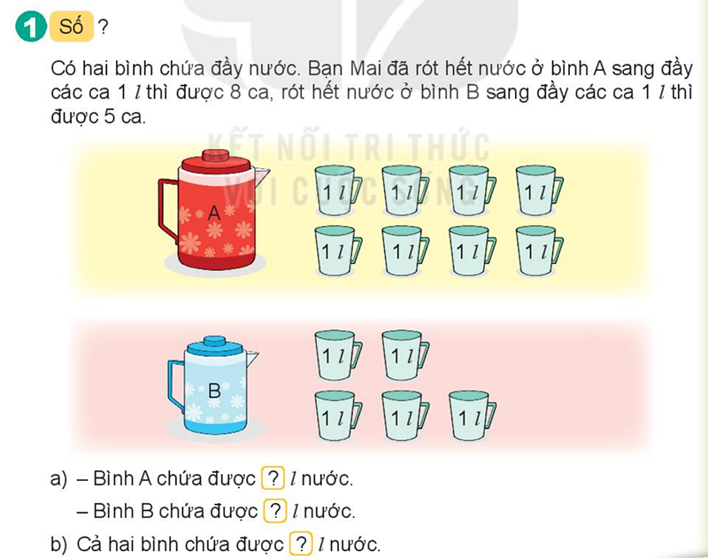 Bài số 6: Giải luyện tập câu 1 trang 133 SGK Toán 2 tập 1