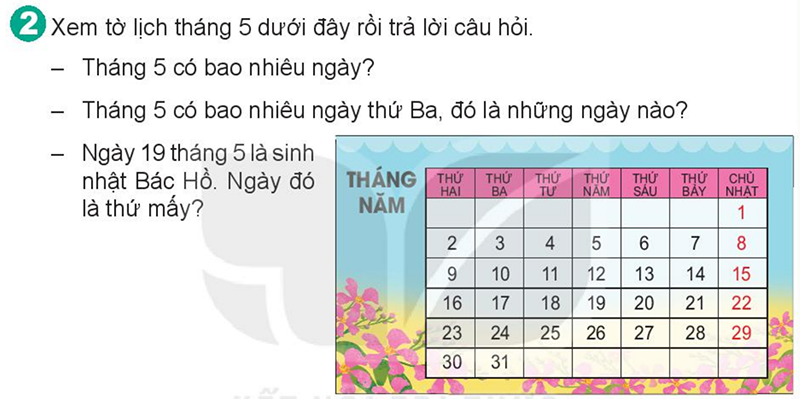 Bài số 7: Giải hoạt động câu 2 trang 121 SGK Toán 2 tập 1