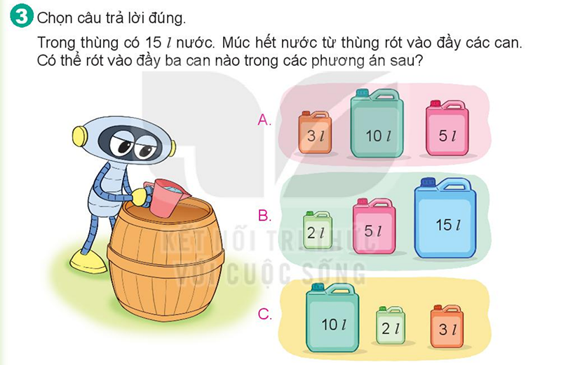 Bài số 8: Giải luyện tập câu 3 trang 134 SGK Toán 2 tập 1