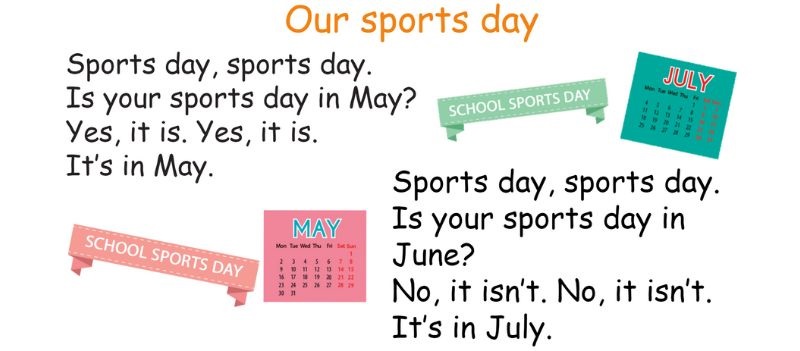 Lets sing Lesson 1 Unit 9: Our sports day