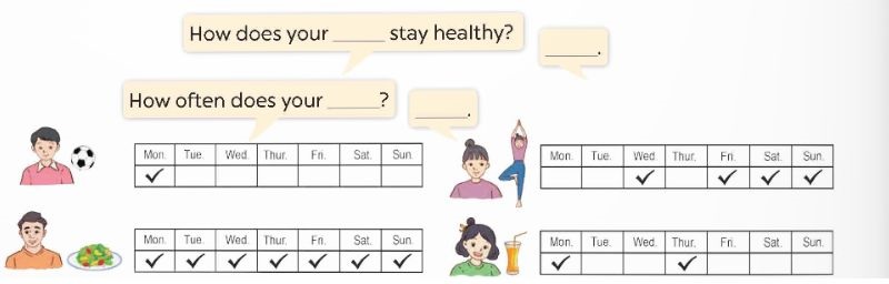 Lets talk Lesson 2 Unit 14: Staying healthy lớp 5