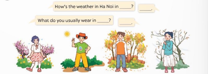 Lets talk Lesson 2 Unit 16: Seasons and the weather lớp 5