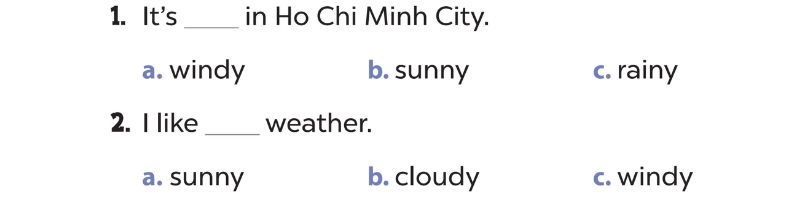 Listen and circle Lesson 3 Unit 16: Weather