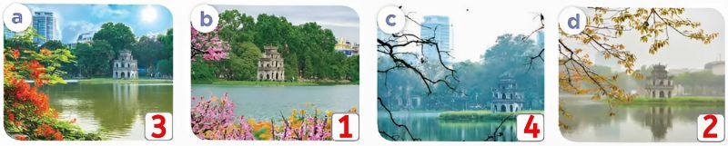 Listen and number Lesson 1 Unit 16: Seasons and the weather lớp 5 answer