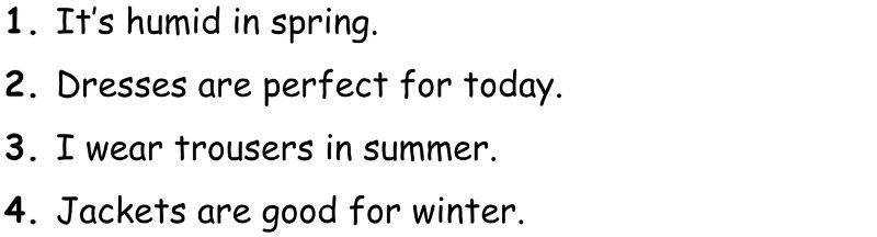 Listen and repeat. Pay attention to the intonation Lesson 3 Unit 16: Seasons and the weather lớp 5