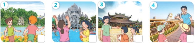 Listen and tick or cross Lesson 1 Unit 10: Our school trip lớp 5