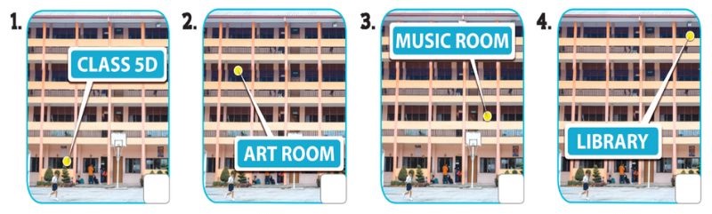 Listen and tick or cross Lesson 1 Unit 6: Our school rooms lớp 5