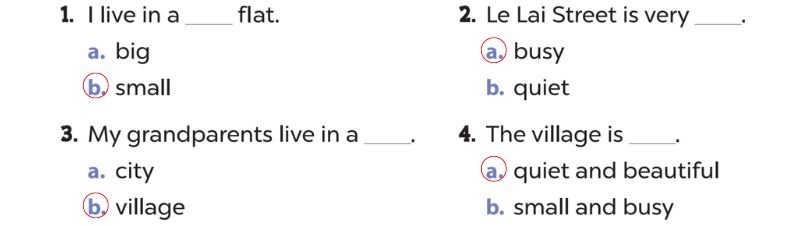 Read and circle Lesson 3 Unit 11: My home answer