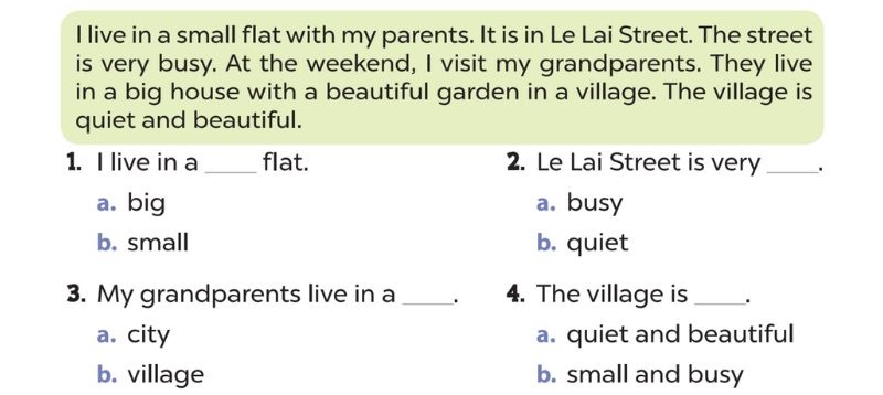 Read and circle Lesson 3 Unit 11: My home