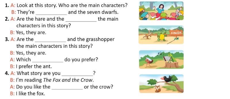 Read and complete Lesson 1 Unit 17: Stories for children lớp 5