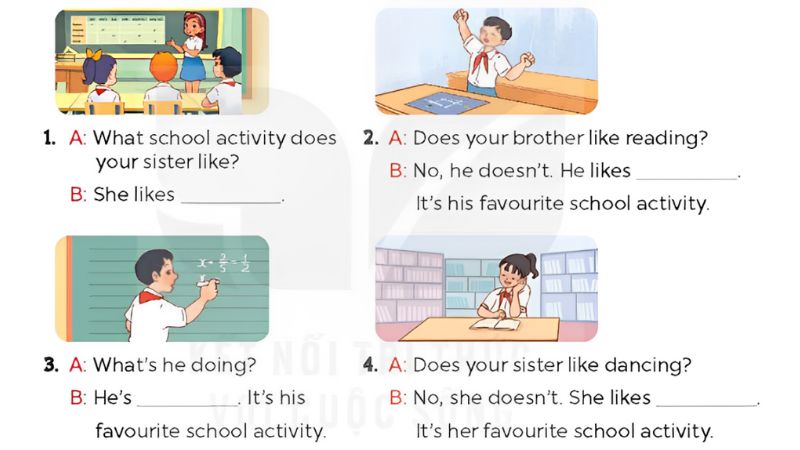 Read and complete Lesson 1 Unit 7: Our favourite school activities lớp 5