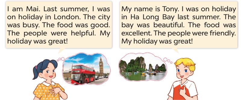 Read and complete Lesson 3 Unit 10: Our summer holidays