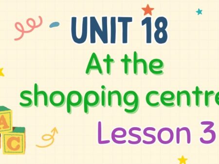 Tiếng Anh lớp 4 Unit 18: At the shopping centre Lesson 3 – Global Success