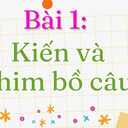 Bài 1: Kiến và chim bồ câu Tiếng Việt lớp 1 tập 2 Kết nối tri thức