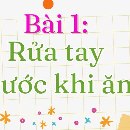 Bài 1: Rửa tay trước khi ăn Tiếng Việt lớp 1 tập 2 Kết nối tri thức