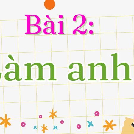 Bài 2: Làm anh Tiếng Việt lớp 1 tập 2 Kết nối tri thức