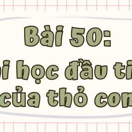 Bài 50: Bài học đầu tiên của thỏ con Tiếng Việt lớp 1 tập 1 Kết nối tri thức