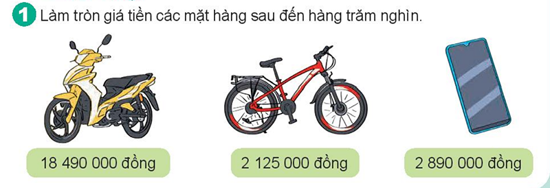 Bài số 1: Giải hoạt động câu 1 trang 45 SGK Toán 4 tập 1