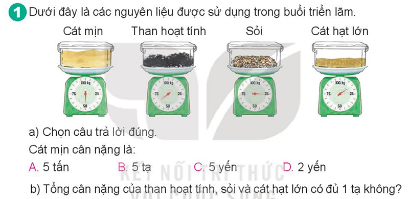 Bài số 1: Giải hoạt động câu 1 trang 69 SGK Toán 4 tập 1