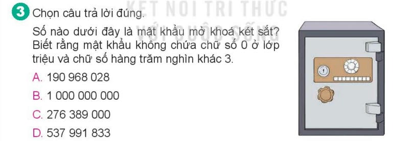 Bài số 10: Giải luyện tập câu 3 trang 44 SGK Toán 4 tập 1