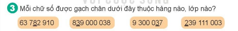 Bài số 3: Giải hoạt động câu 3 trang 42 SGK Toán 4 tập 1