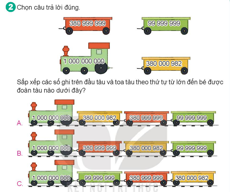 Bài số 5: Giải luyện tập câu 2 trang 49 SGK Toán 4 tập 1