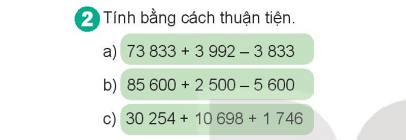 Bài số 6: Giải luyện tập câu 2 trang 89 SGK Toán 4 tập 1