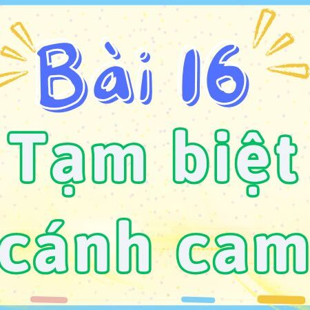 Bài 16: Tạm biệt cánh cam – Tiếng Việt Lớp 2 tập 2 Kết Nối Tri Thức