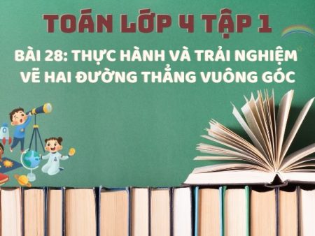 Bài 28: Thực hành và trải nghiệm vẽ hai đường thẳng vuông góc – Toán Lớp 4 Tập 1 Kết Nối Tri Thức