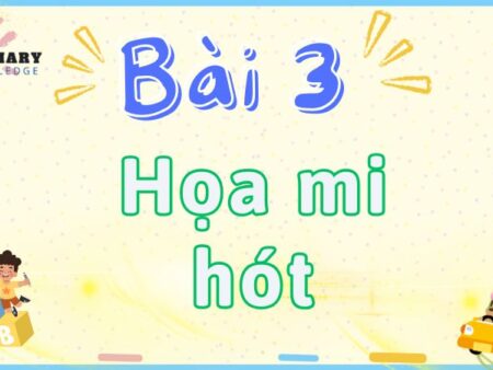 Bài 3: Họa mi hót – Tiếng Việt Lớp 2 tập 2 Kết Nối Tri Thức