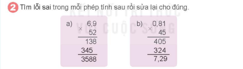 Bài số 2: Giải hoạt động câu 2 trang 72 SGK Toán 5 tập 1