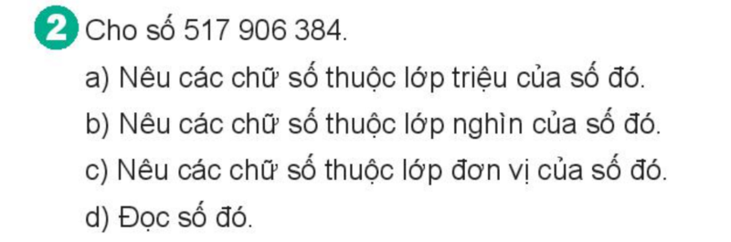 Bài số 2: Giải luyện tập câu 2 trang 115 SGK Toán 4 tập 1