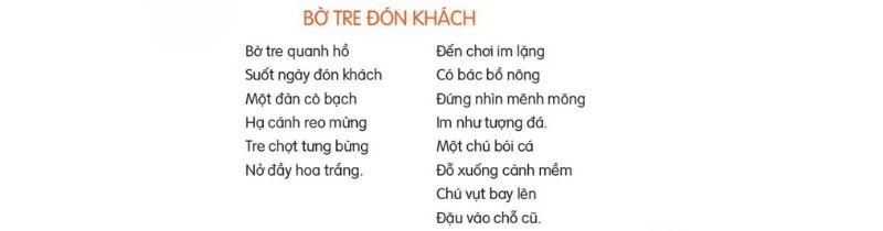 Câu 2: Đọc Bài 12: Bờ tre đón khách trang 19 Tiếng Việt 2 tập 2 Kết nối tri thức 1