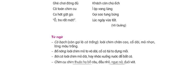 Câu 2: Đọc Bài 12: Bờ tre đón khách trang 19 Tiếng Việt 2 tập 2 Kết nối tri thức 2