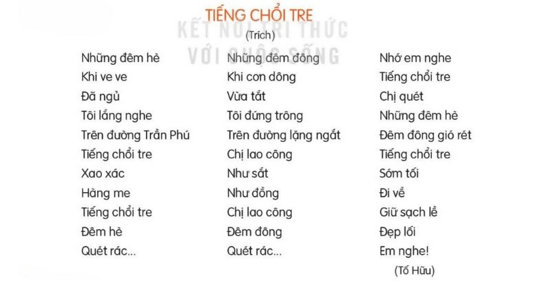 Câu 2: Đọc Bài 13: Tiếng chổi tre trang 54 Tiếng Việt 2 tập 2 Kết nối tri thức