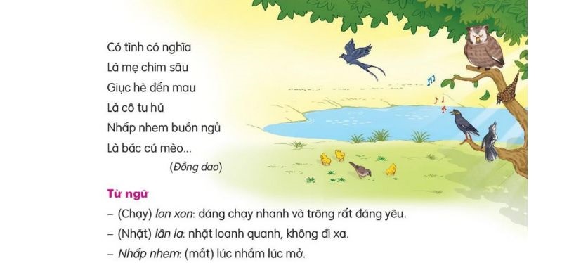 Câu 2: Đọc Bài 9: Vè chim trang 39 Tiếng Việt 2 tập 2 Kết nối tri thức 2