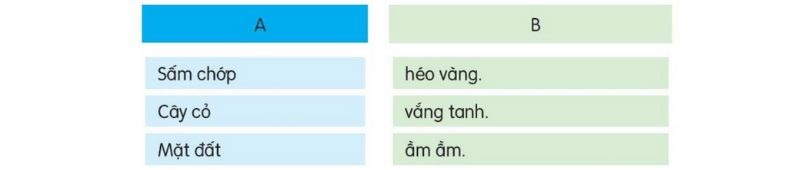 Câu 2 trang 120 SGK Tiếng Việt lớp 2 Kết nối tri thức Tập 2 Luyện tập theo văn bản