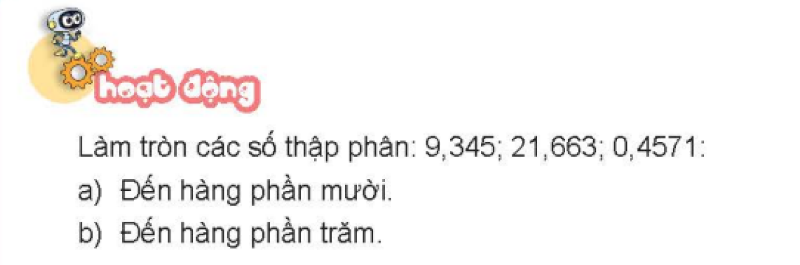 Bài số 3: Giải hoạt động trang 50 SGK Toán 5 tập 1