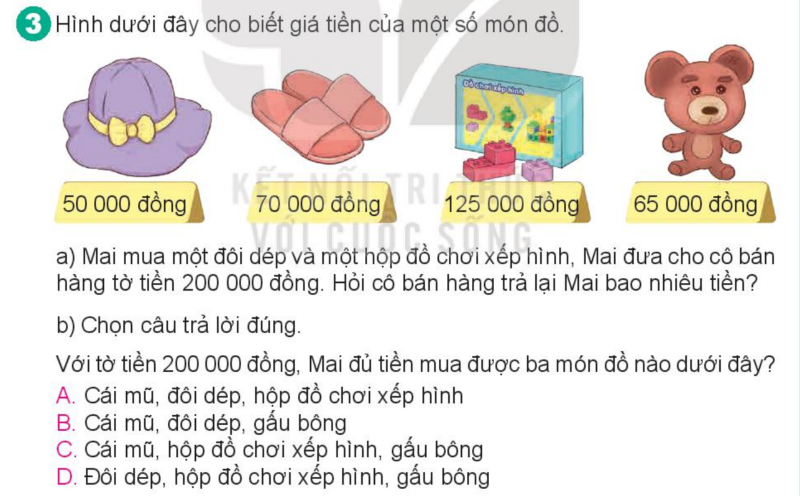 Bài số 7: Giải luyện tập câu 3 trang 119 SGK Toán 4 tập 1